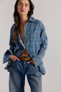 We The Free Have A Nice Day Denim Top