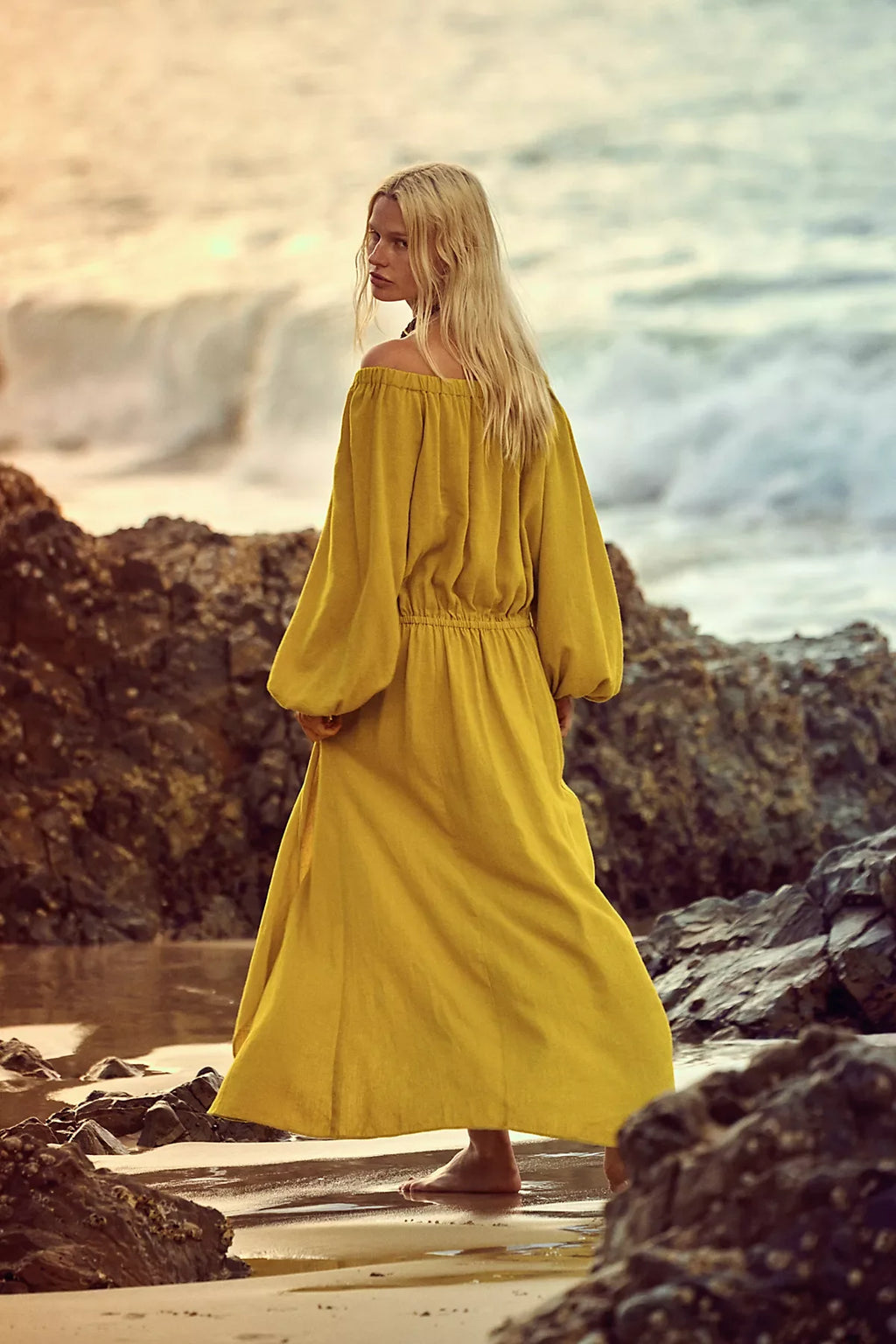 Sandshell Linen Francisca Maxi Dress