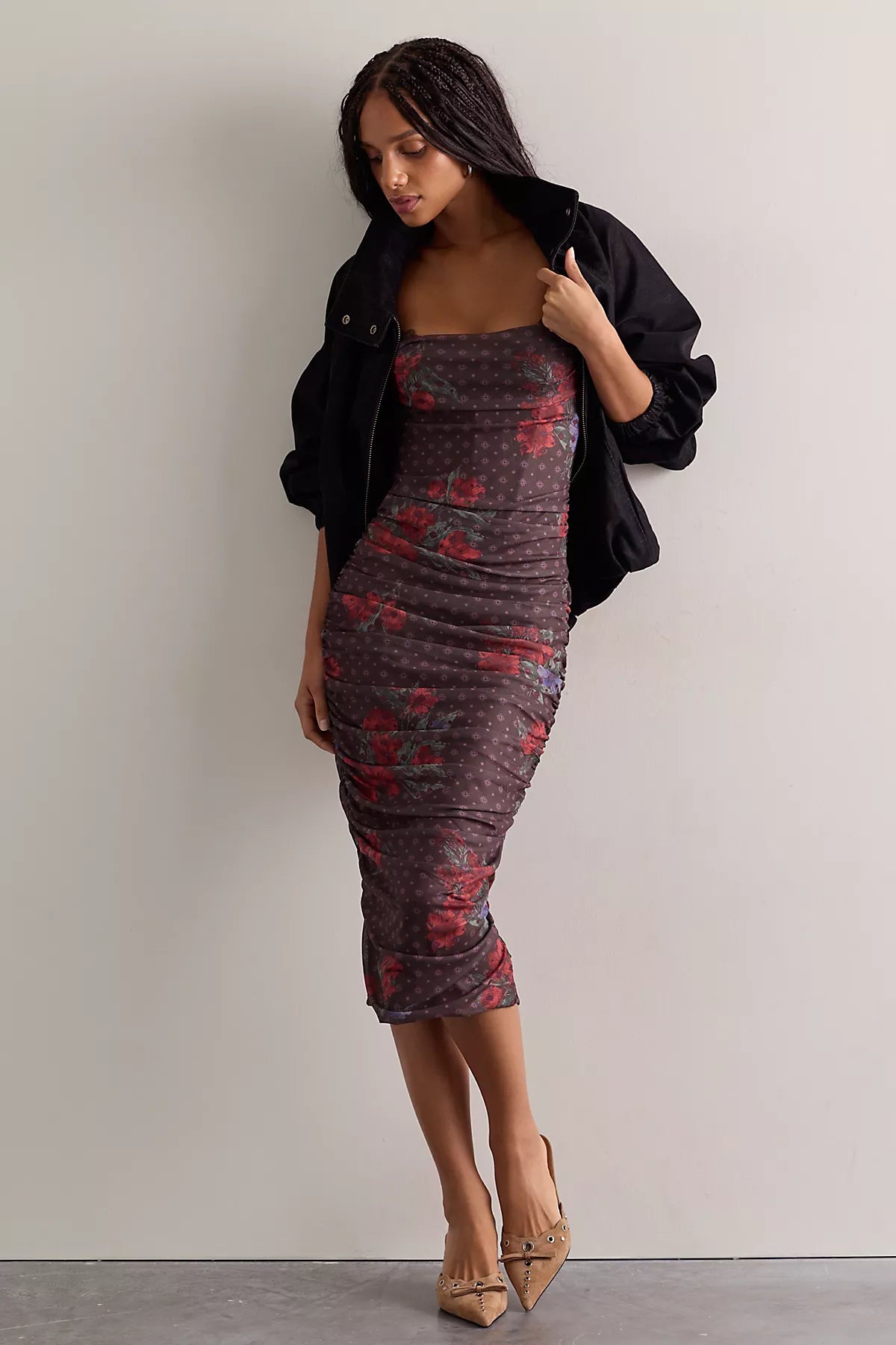 Instant Attraction Printed Midi Slip Dress