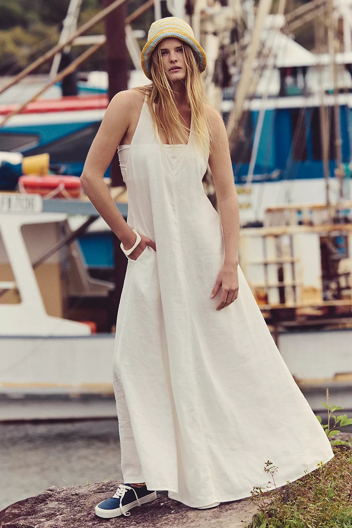 Sandshell Linen Easy Does It Maxi Dress