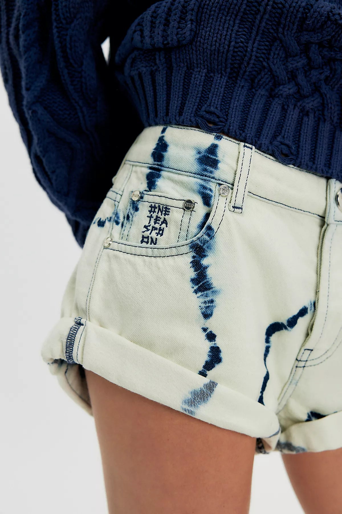 OneTeaspoon Bandits Printed Low-Waist Shorts