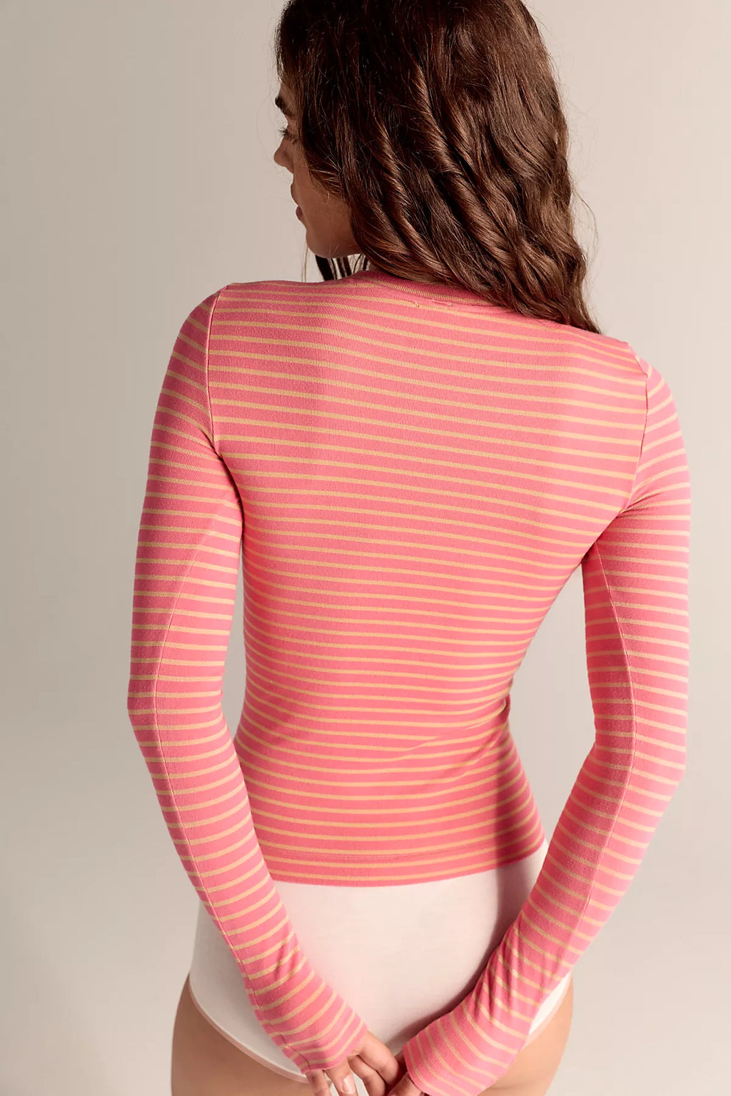 Just Enough Stripe Crew Neck Long Sleeve