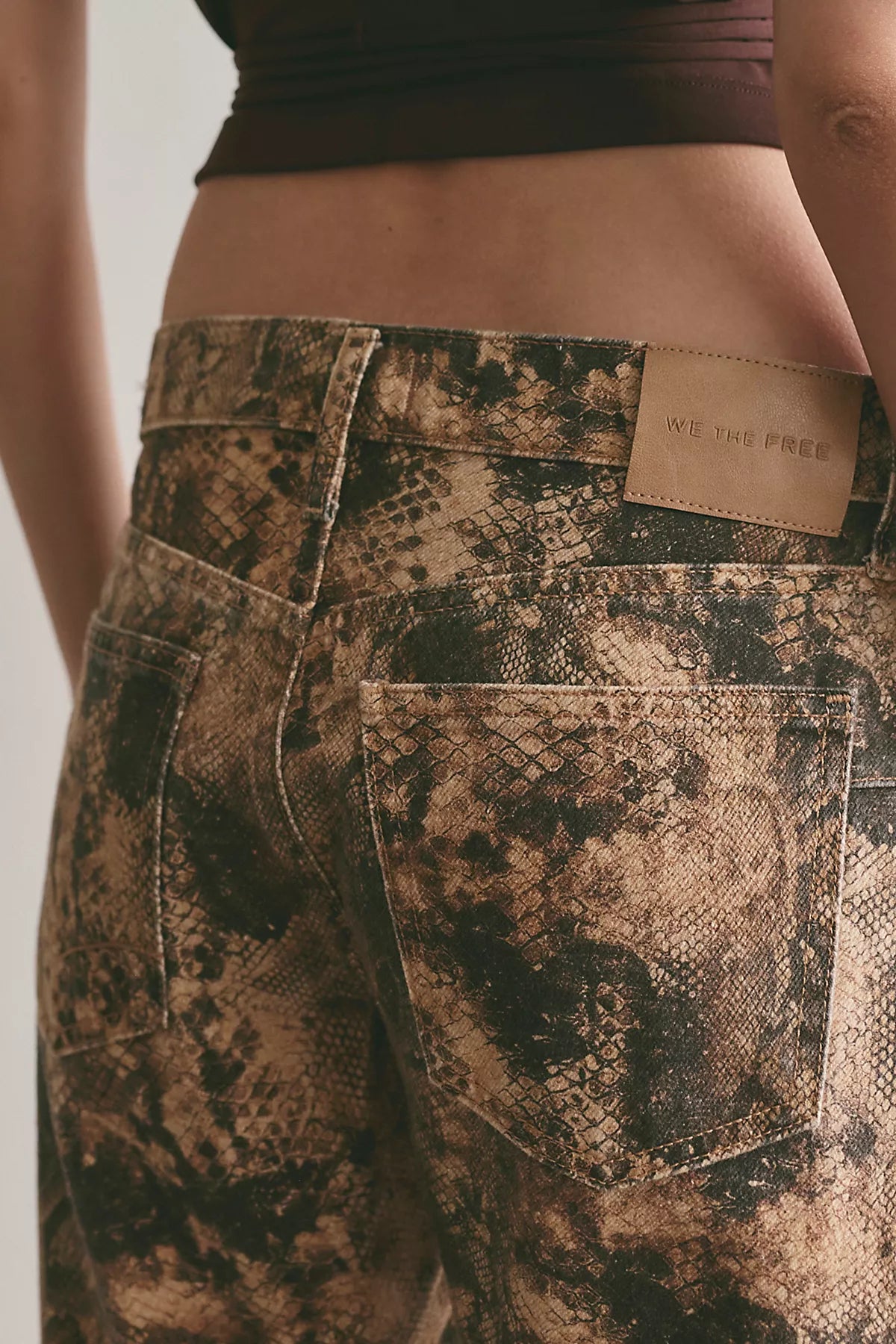 We The Free Fable Printed Twisted Jeans