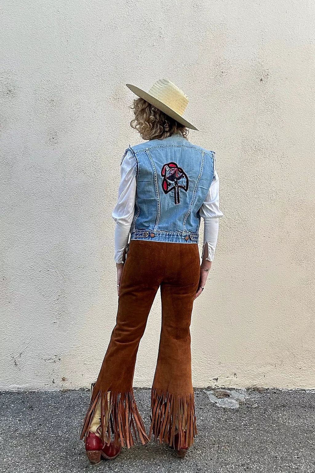 Vintage El Greco Suede Pants with Fringe Selected by The Curatorial Dept.