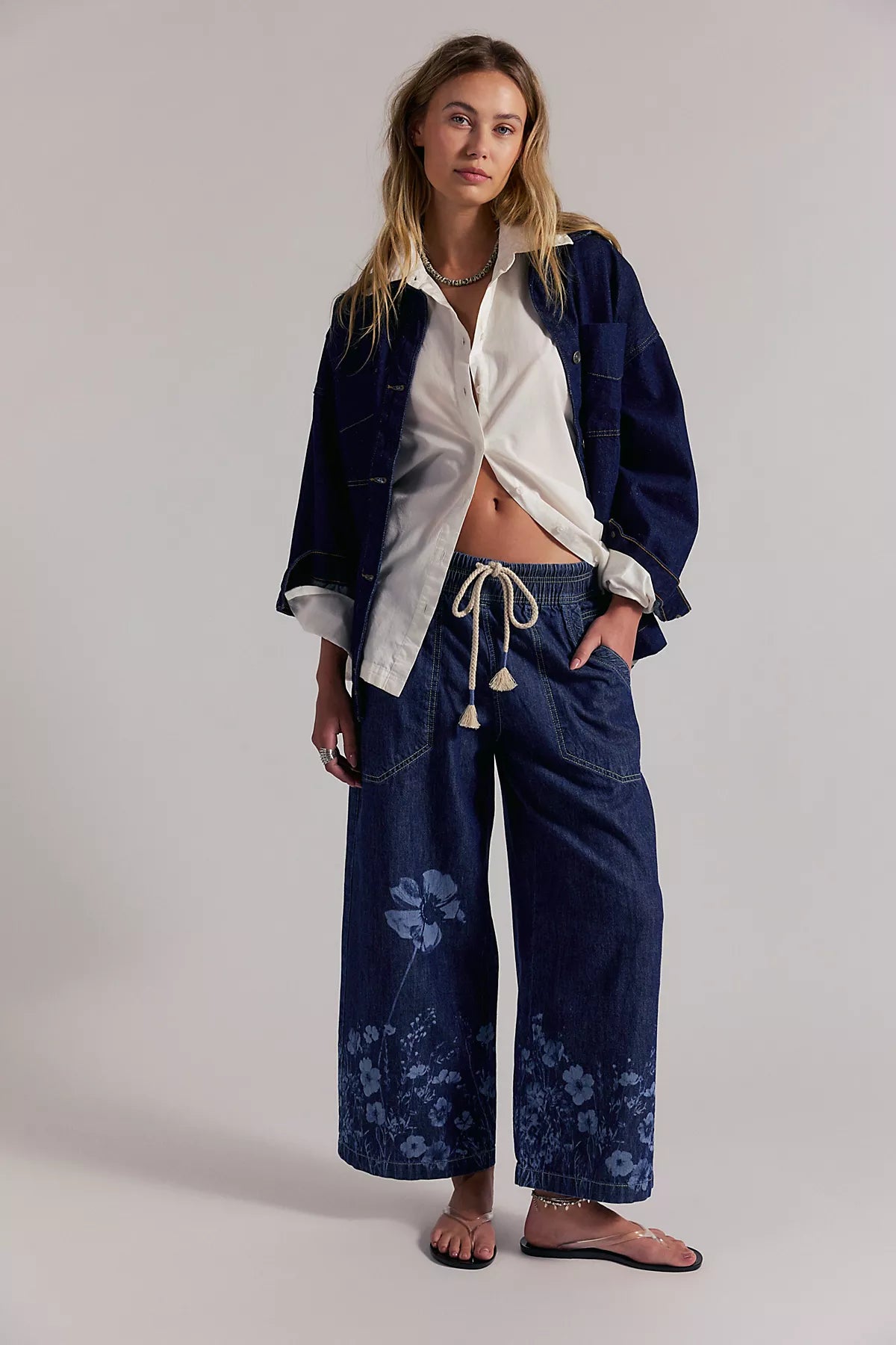 We The Free Easy Peasy Printed Pull-On Jeans