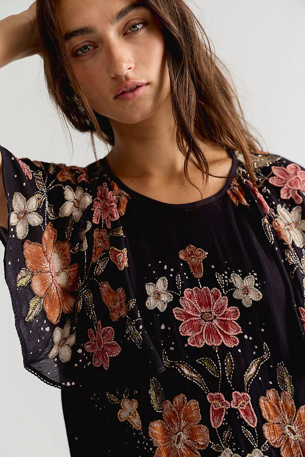 Tropics Beaded Mini Dress