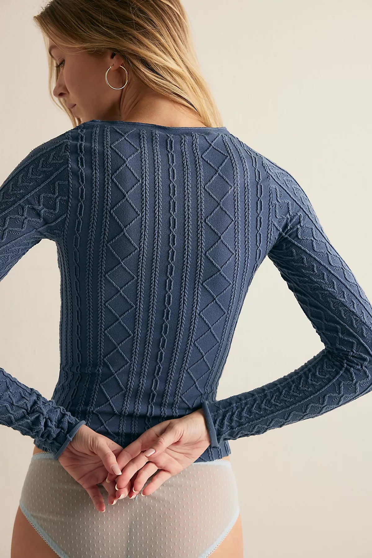So Soft Seamless Modal Cable Long Sleeve