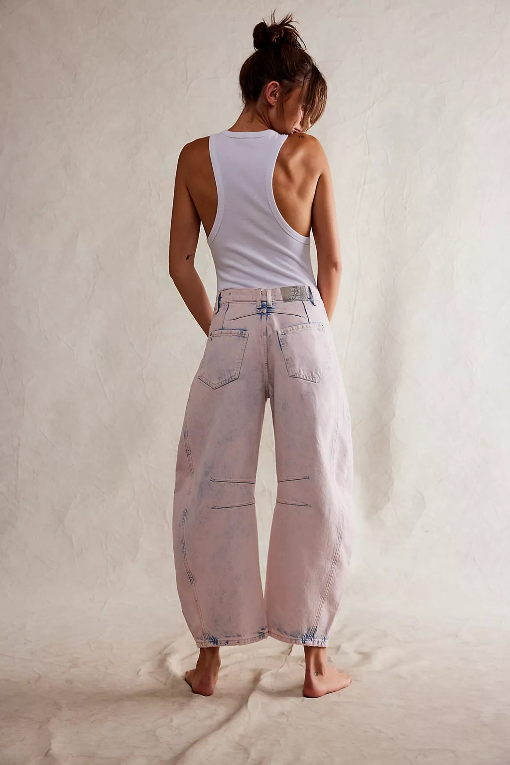 We The Free Good Luck Mid-Rise Barrel Jeans