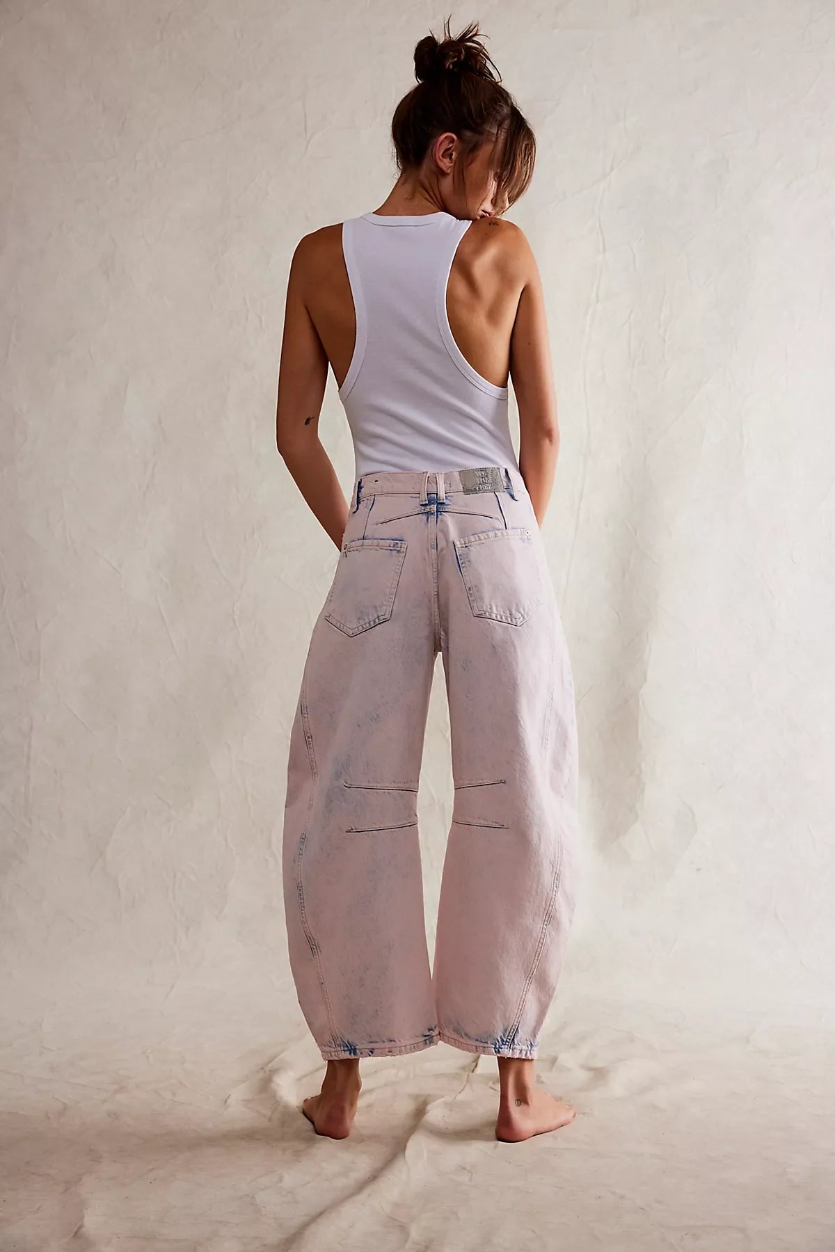 We The Free Good Luck Mid-Rise Barrel Jeans