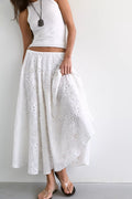 Norma Kamali Flared Cotton Midi Skirt