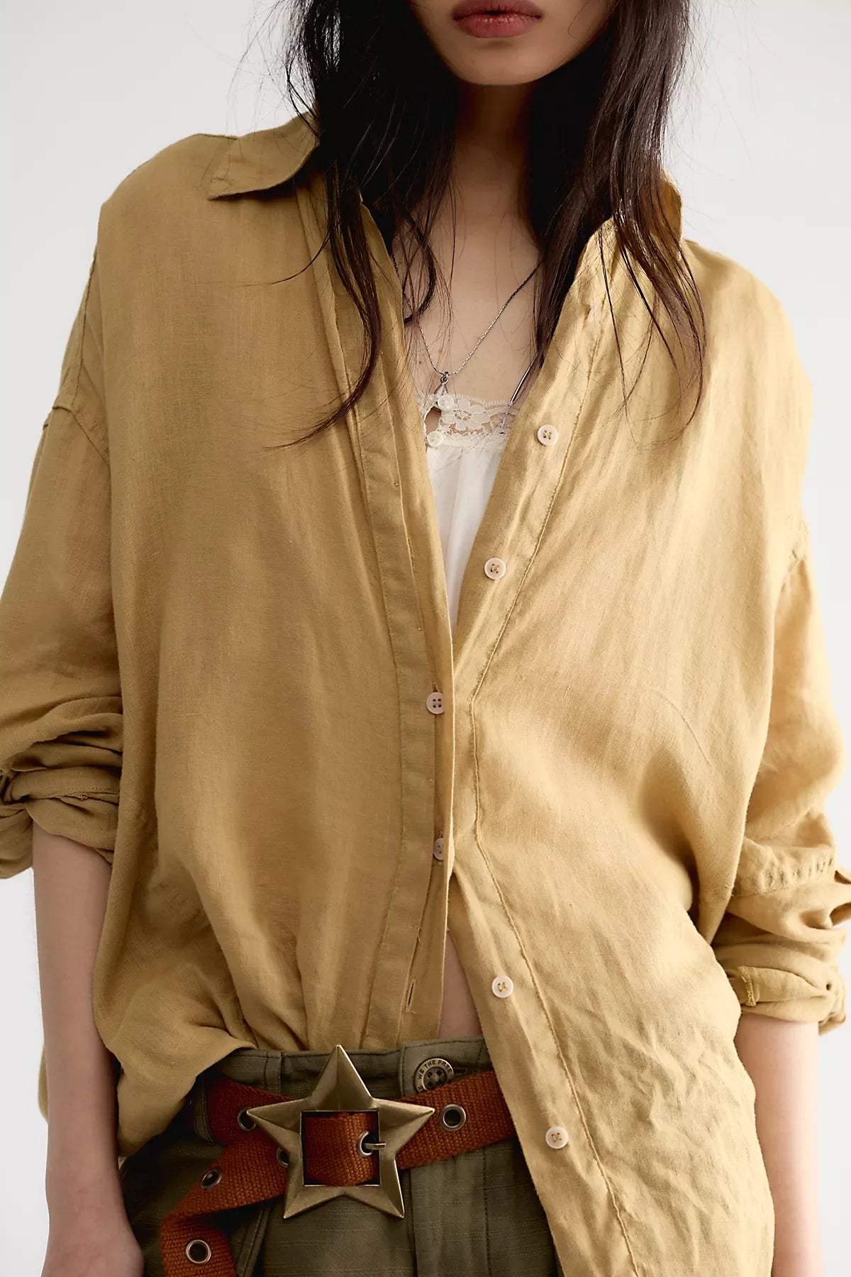 Selene Button Down Linen Shirt