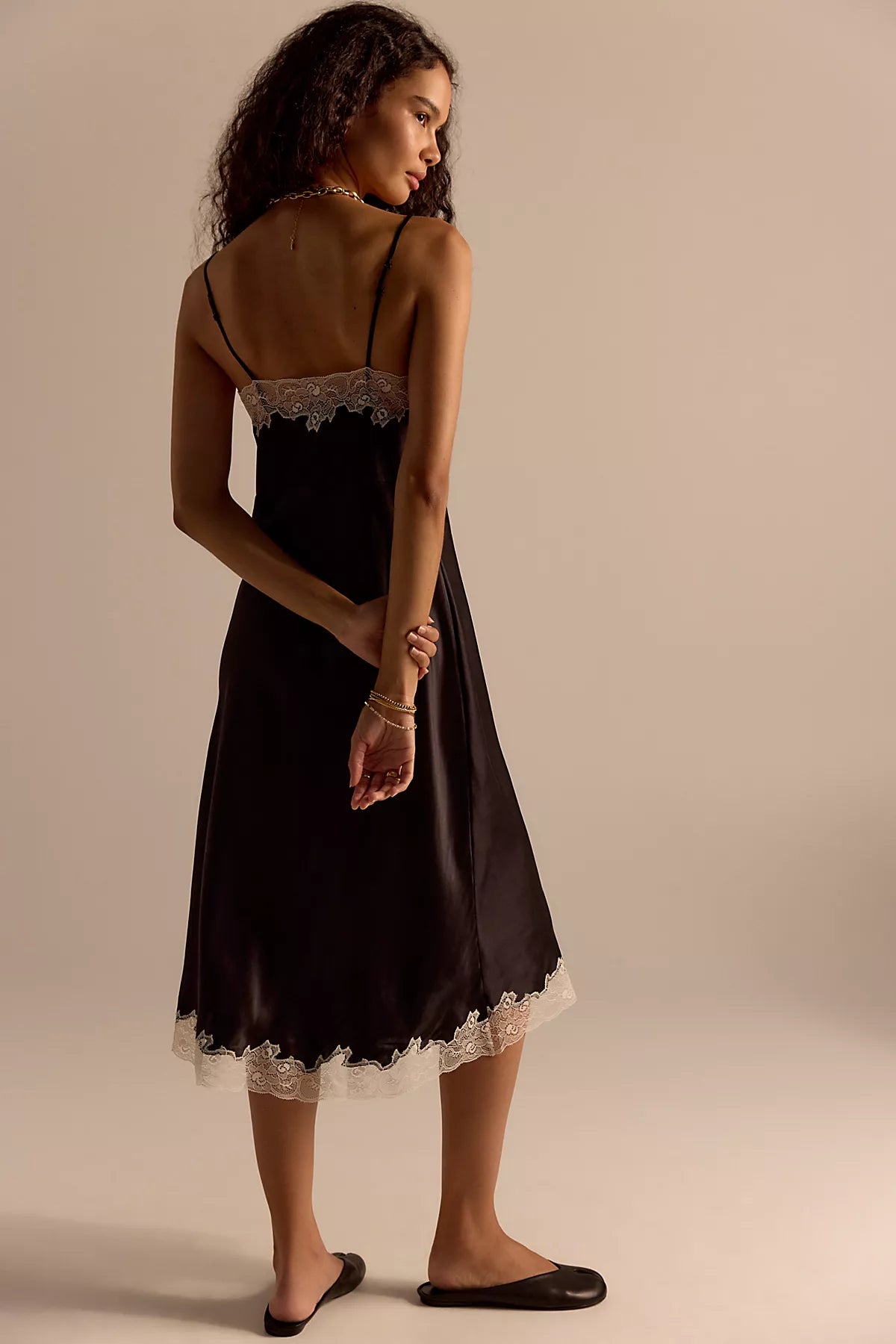 Only Hearts Silk Charmeuse Midi Slip Dress