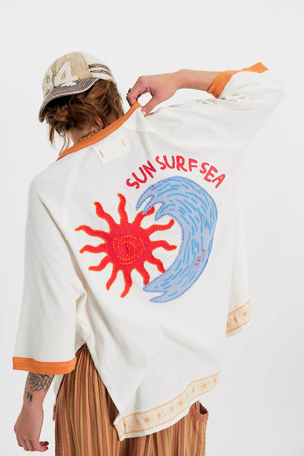 We The Free Giulia Embroidered Ringer Tee