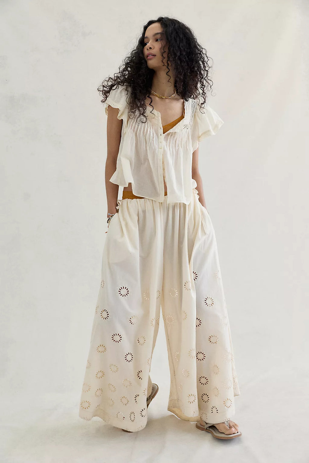 Sweet Serenade Pull-On Wide-Leg Pants