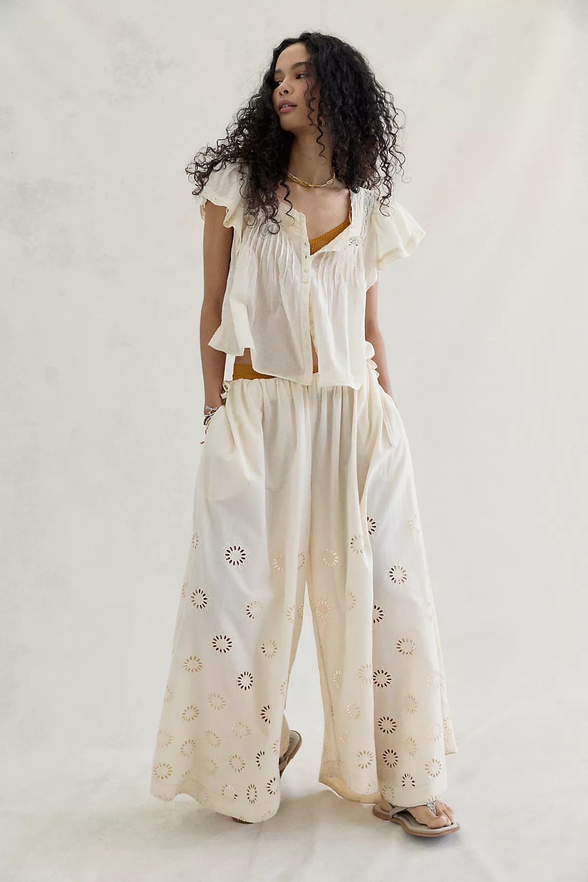 Sweet Serenade Pull-On Wide-Leg Pants