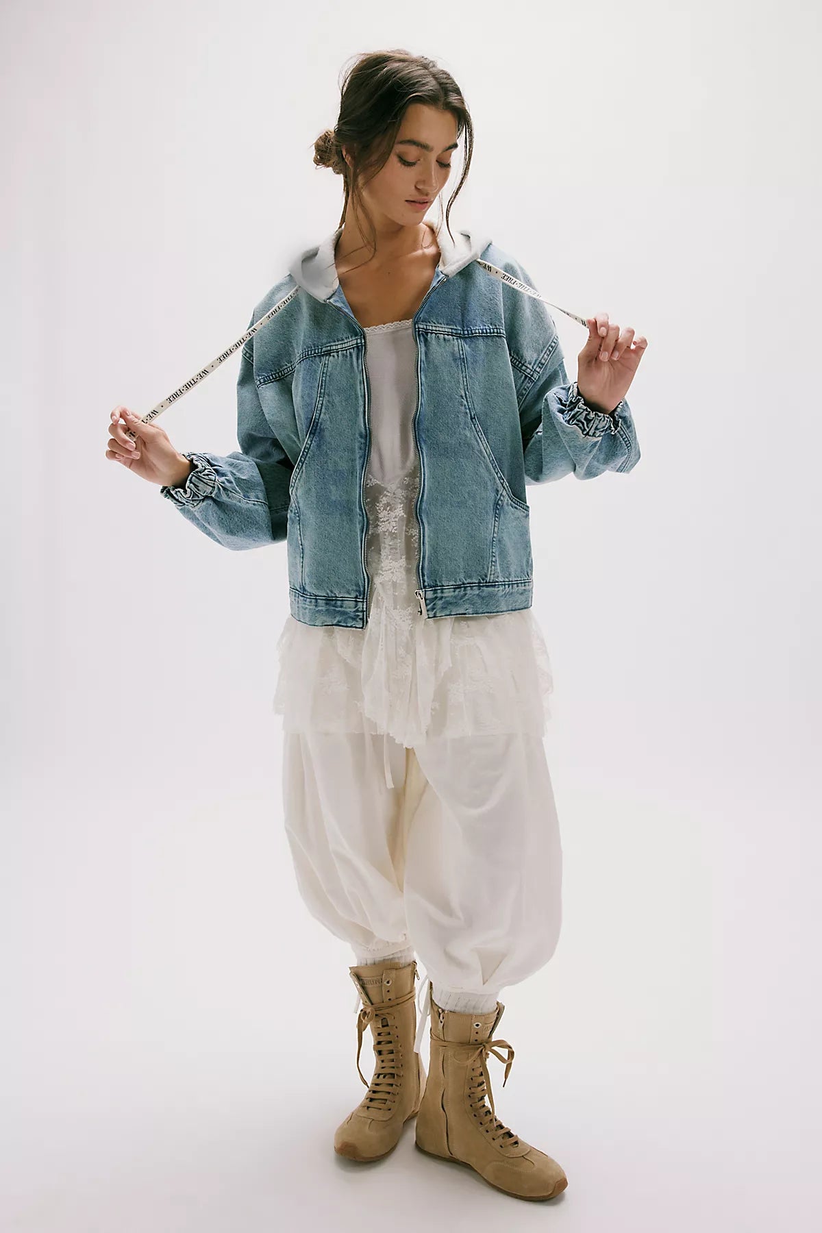 We The Free Iggy Hooded Denim Jacket