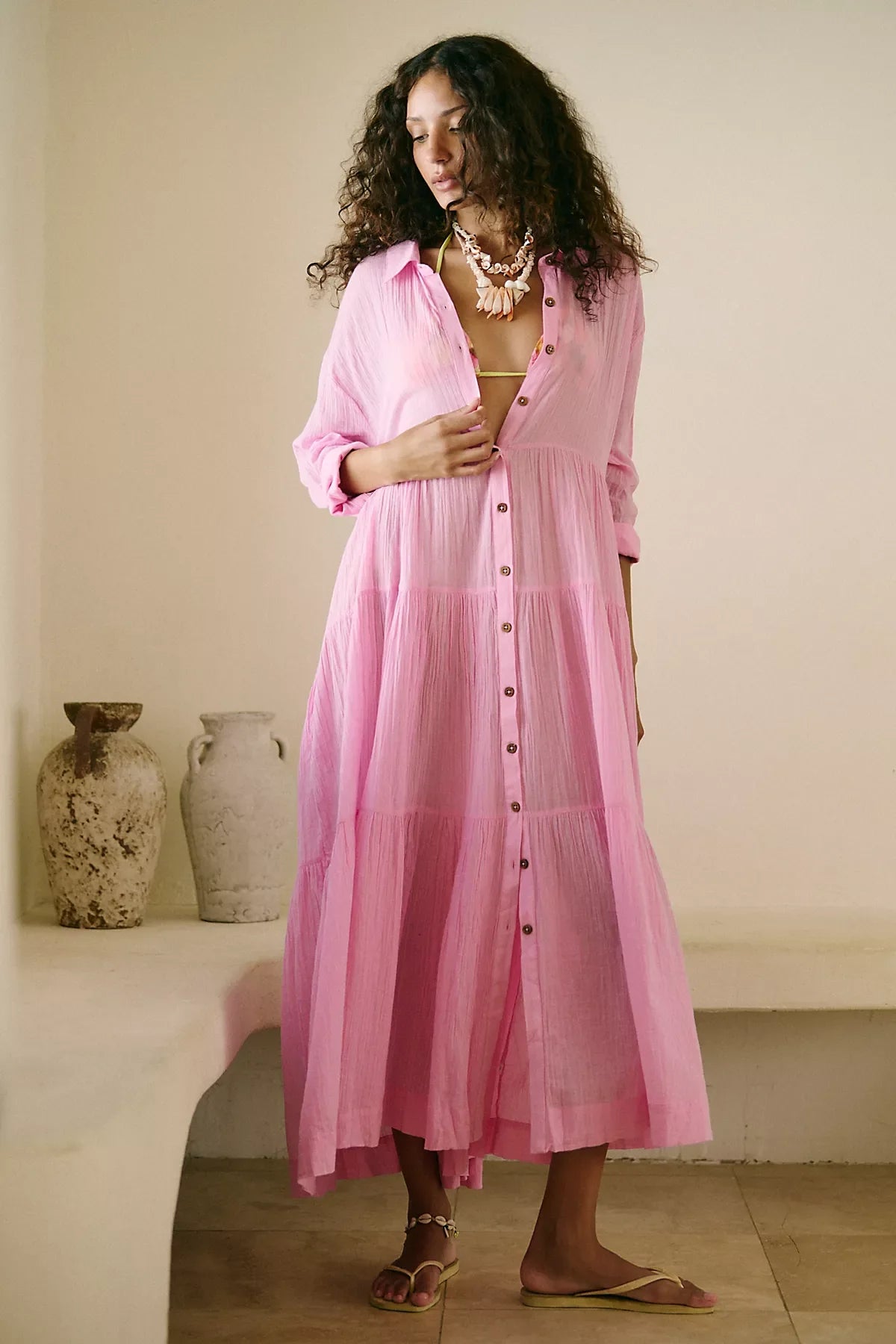 Salt Breeze Cotton Midi Dress