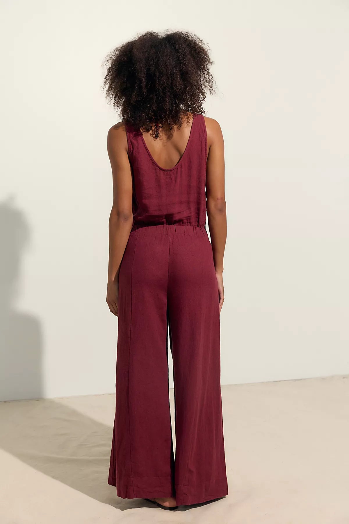 Sandshell Linen Linden One-Piece Jumpsuit