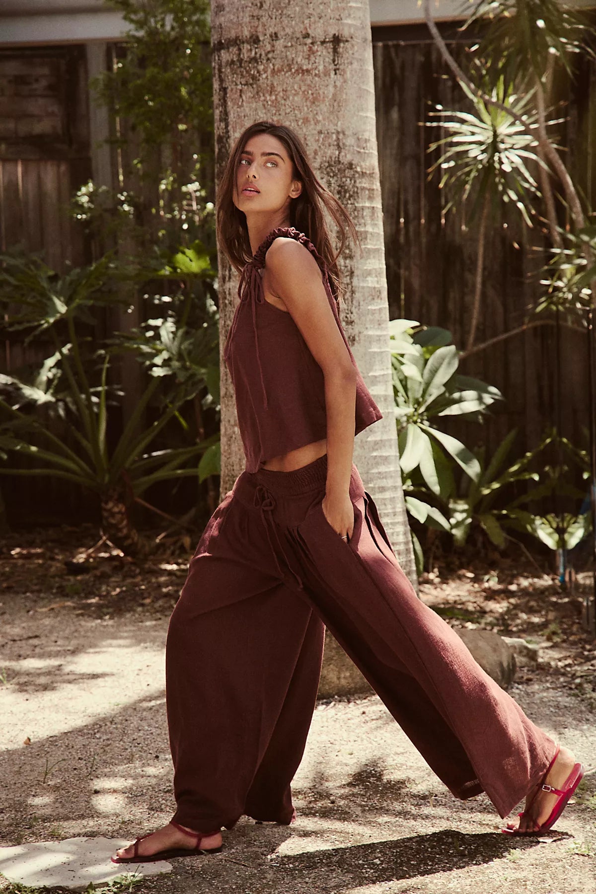Sandshell Linen Sahara Pant Set