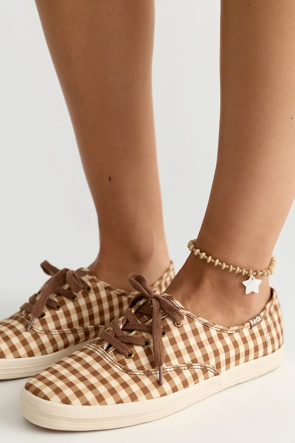 Keds for Free People Champion Buffalo Plaid Lace-Up Sneakers