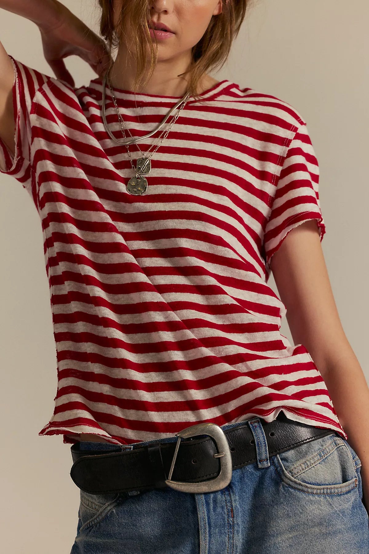 We The Free Nora Striped Linen Tee