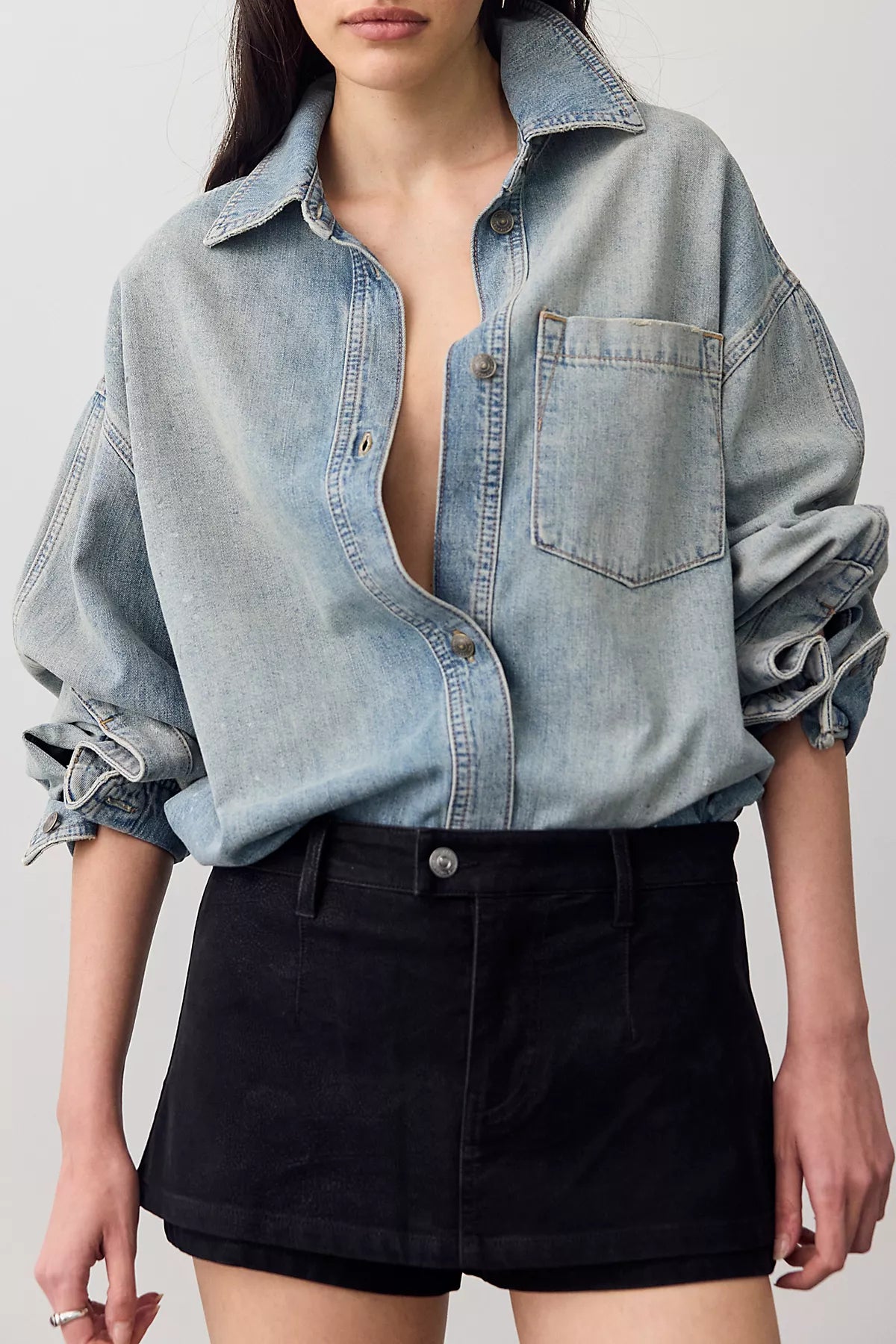 We The Free Gallivanting Vegan Suede Peekaboo Skort