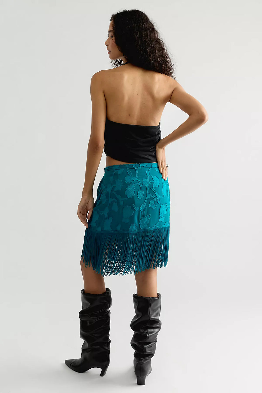 Nigel Preston Micro Mini Fringe Skirt