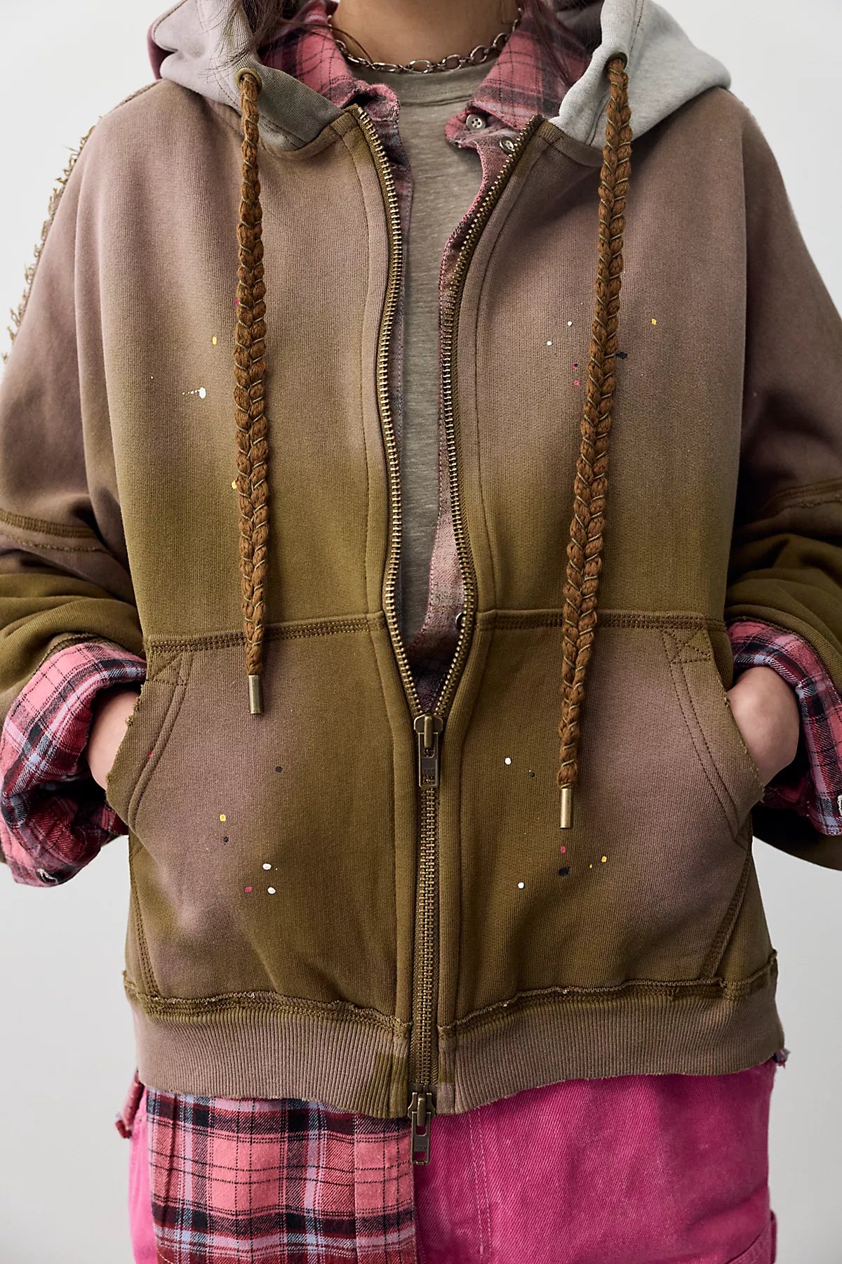 We The Free Fun Pieced Zip-Up
