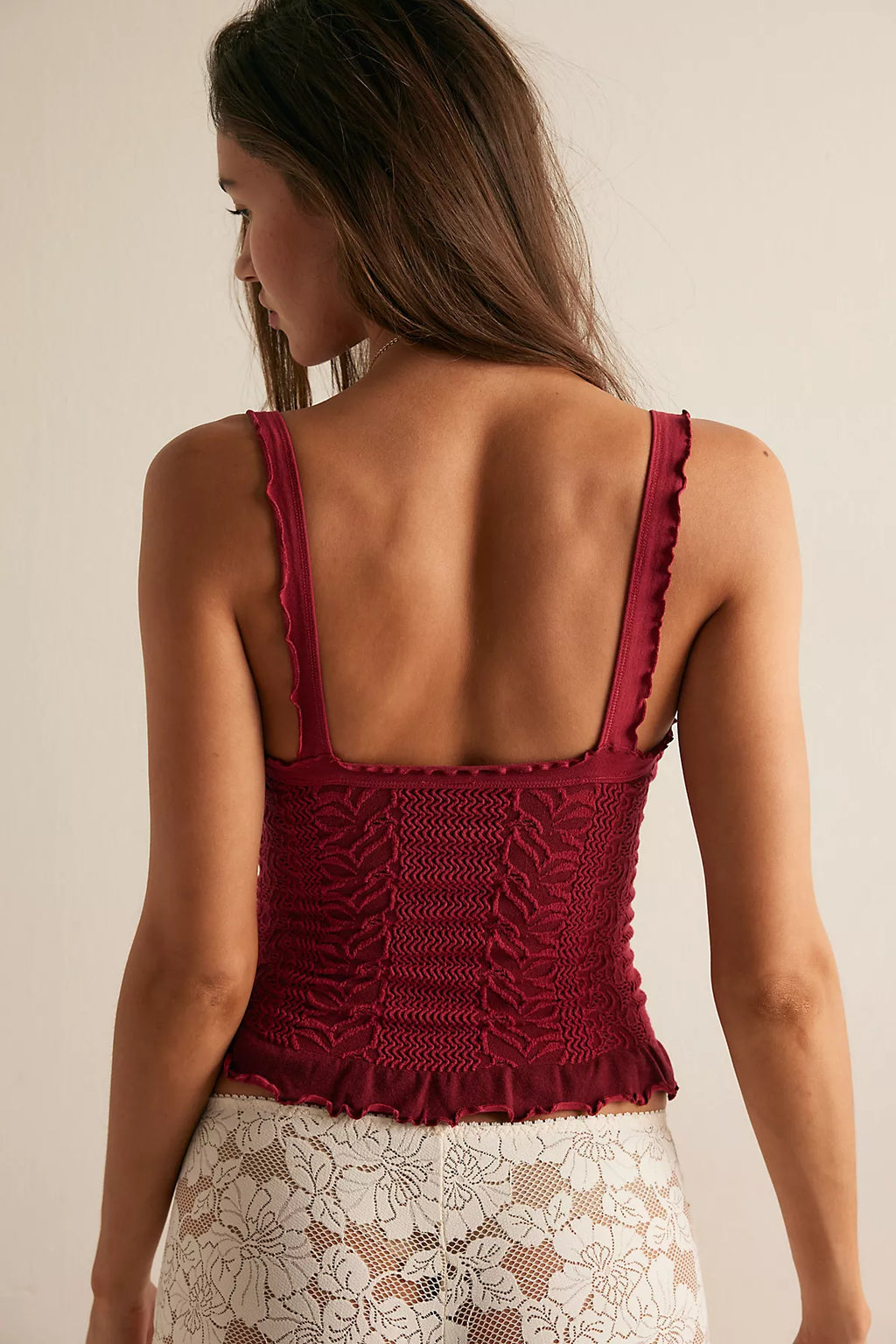 So Soft Frill Square Neck Tank