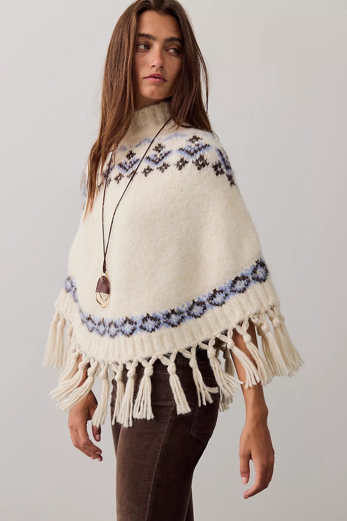Emma Printed Poncho