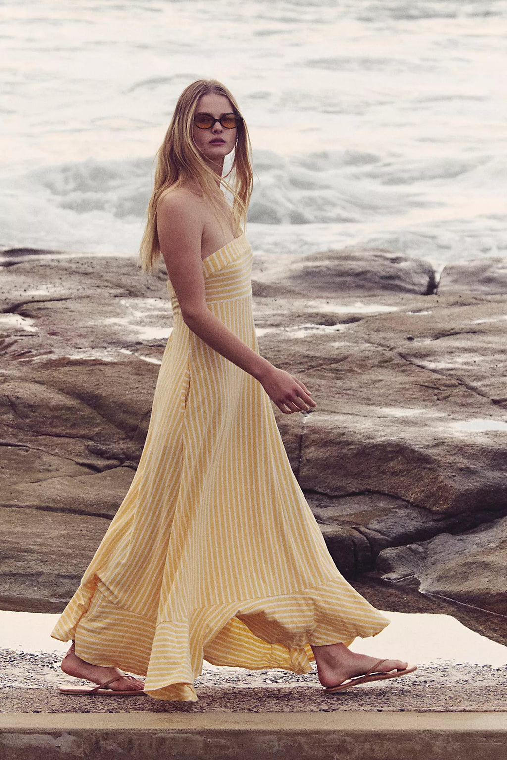 Sadie Striped Midi Dress