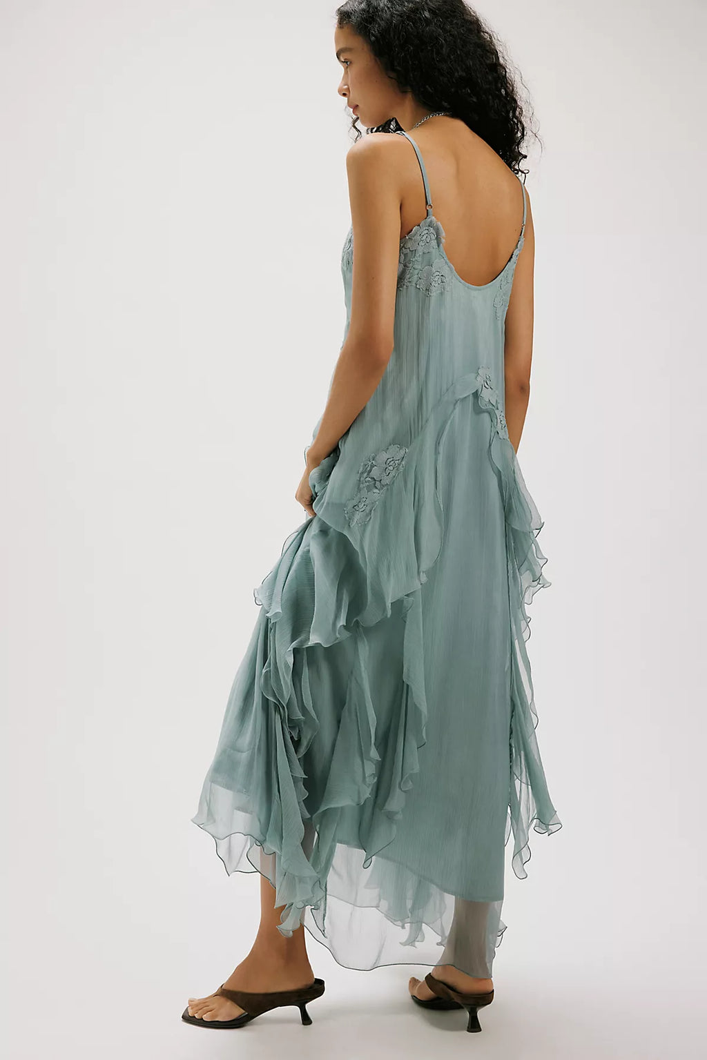 Nigel Preston Floating Angel Chiffon Maxi Dress