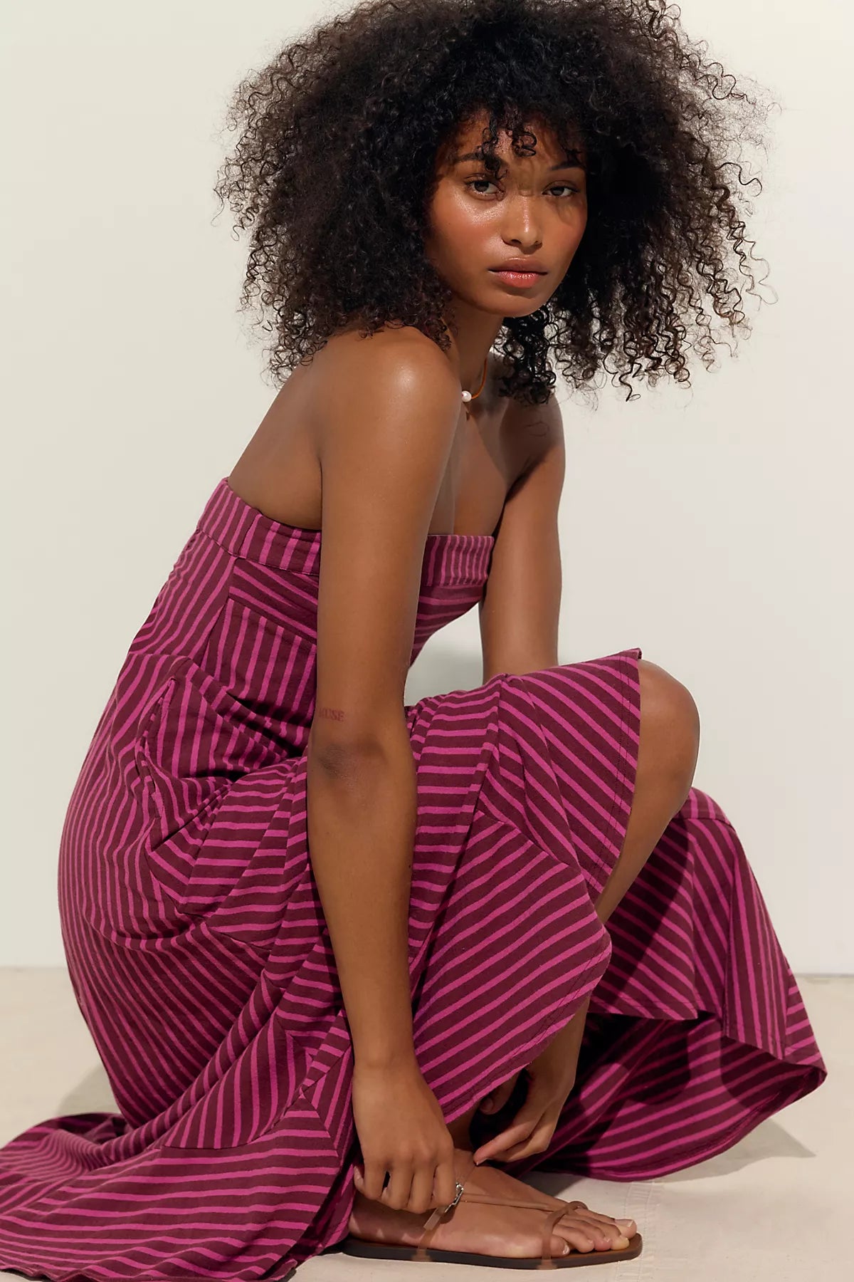 Sadie Striped Midi Dress
