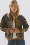 We The Free Lana Leather Band Jacket