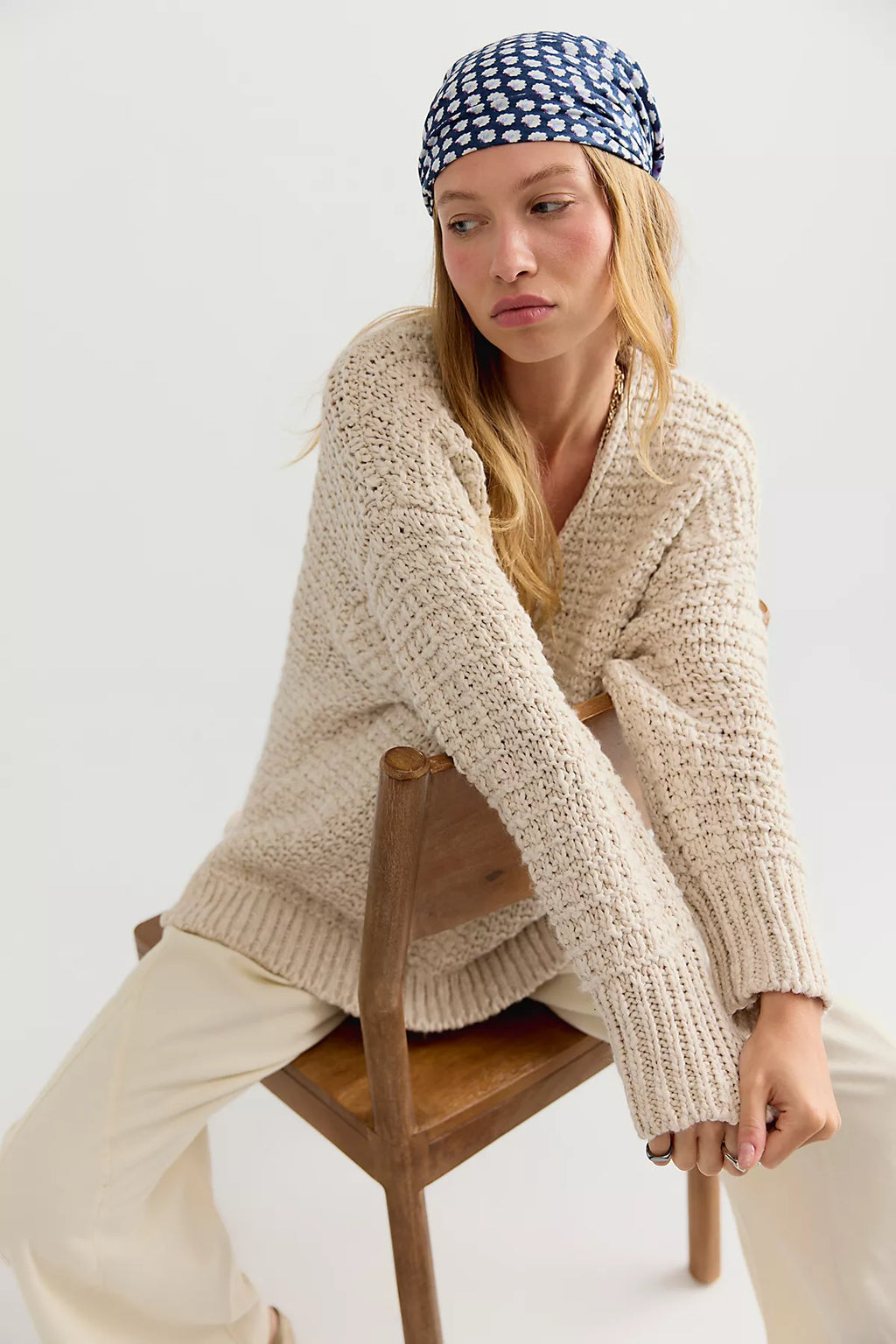 Opal Textured V-Neck Pullover