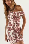 Luna Del Pinal La Rosa Off-The-Shoulder Mini Dress
