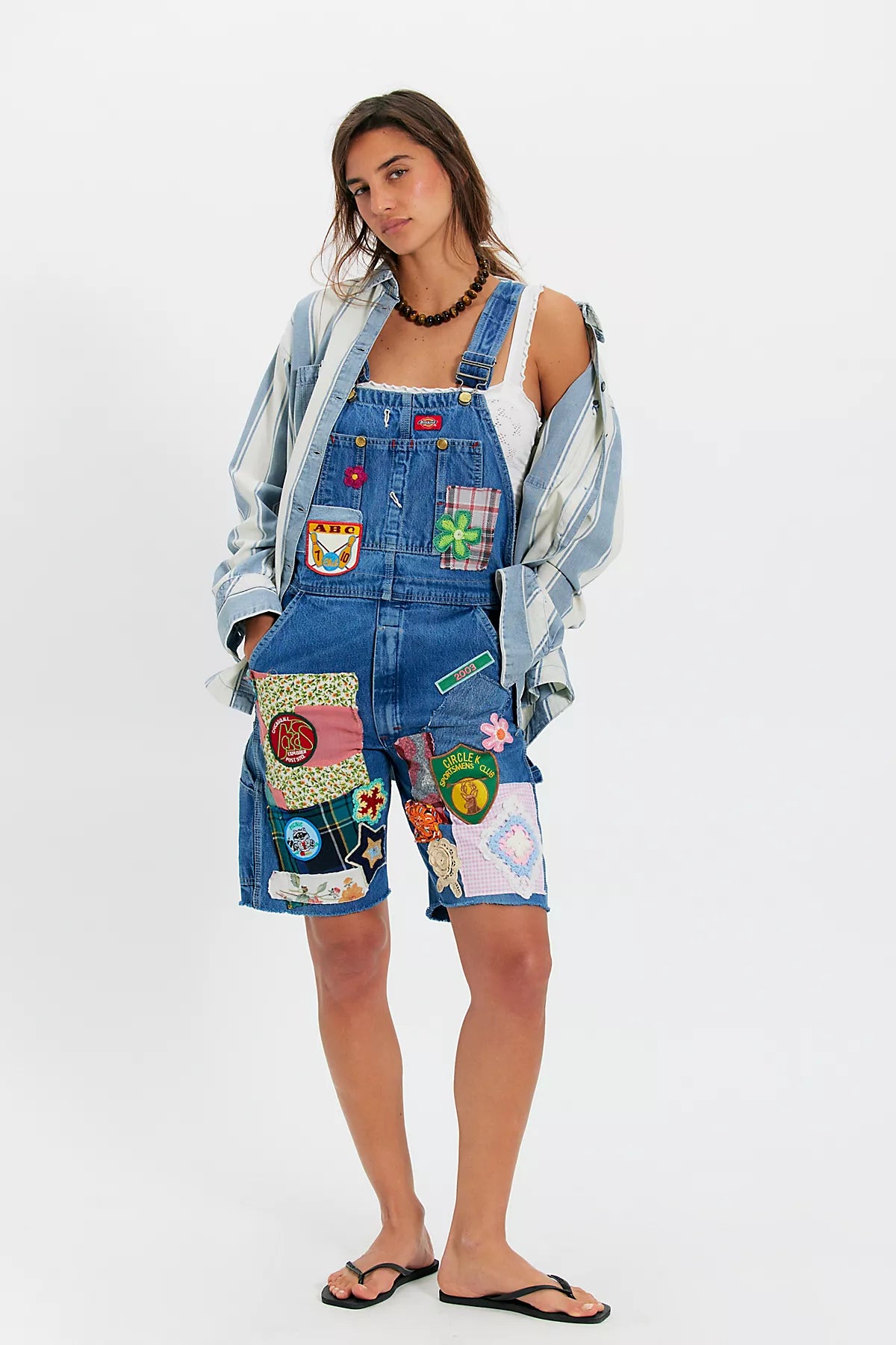 Riley Vintage Patchwork Play Shortalls