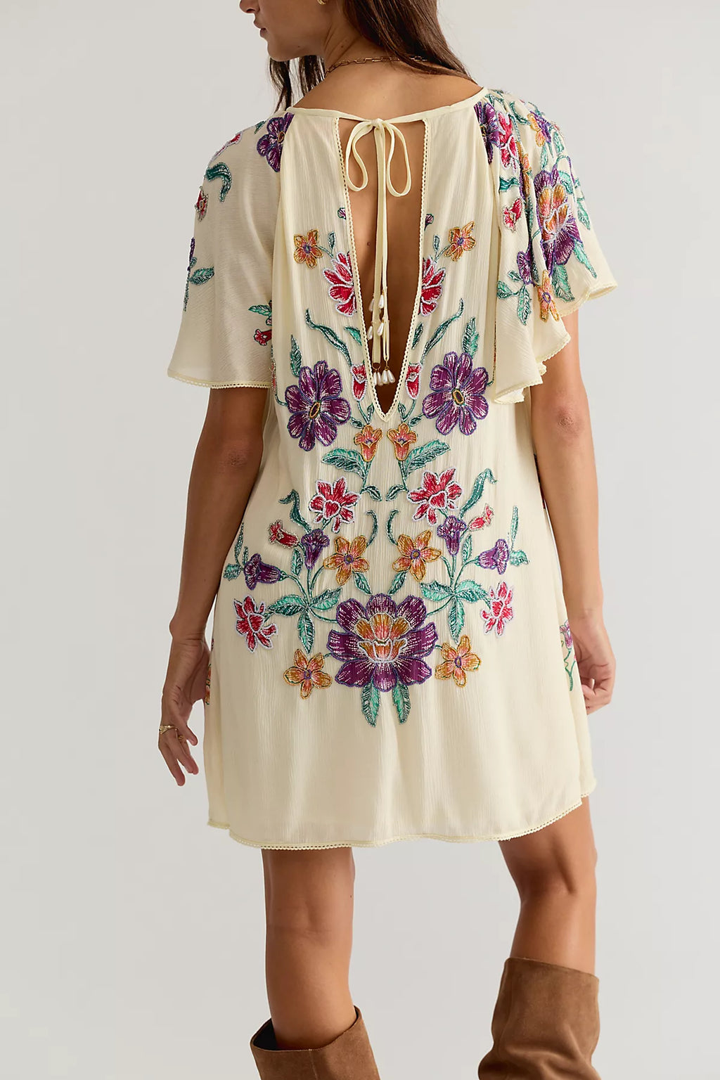 Tropics Beaded Mini Dress