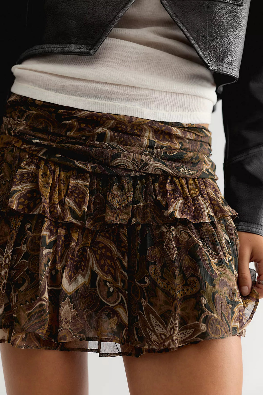 Spell Damask Mini Skirt