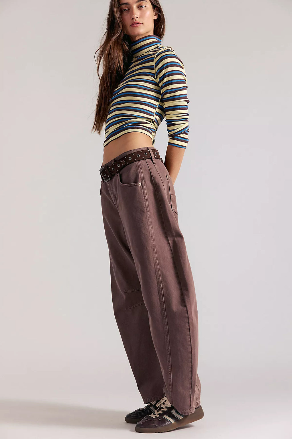 We The Free Good Luck Mid-Rise Barrel Jeans