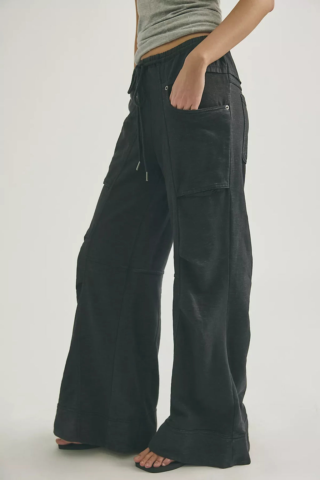 We The Free Sky Riser Knit Wide-Leg Pull-On Pants