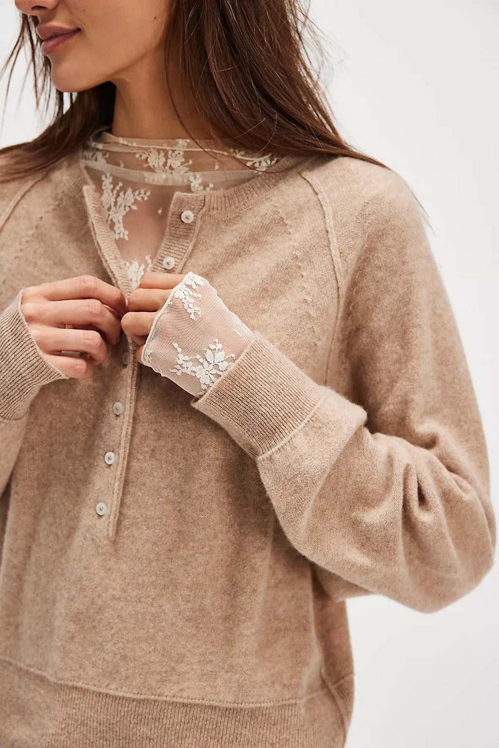 Porta Cashmere Henley Sweater