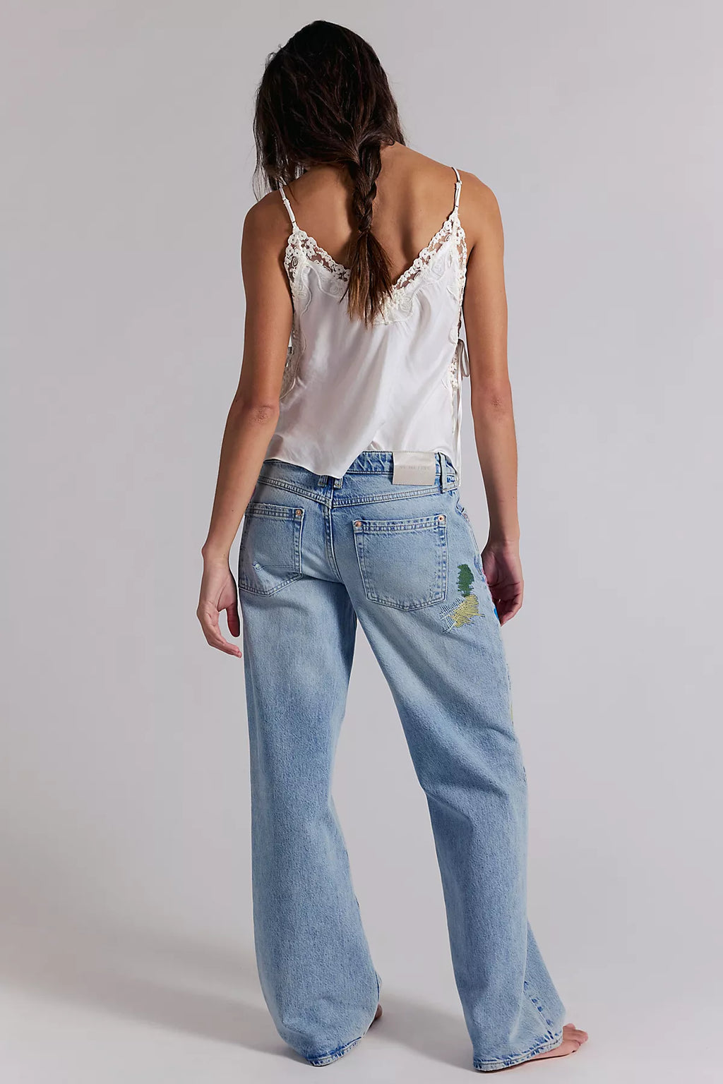 We The Free Tennessee Low-Rise Embroidered Boyfriend Jeans